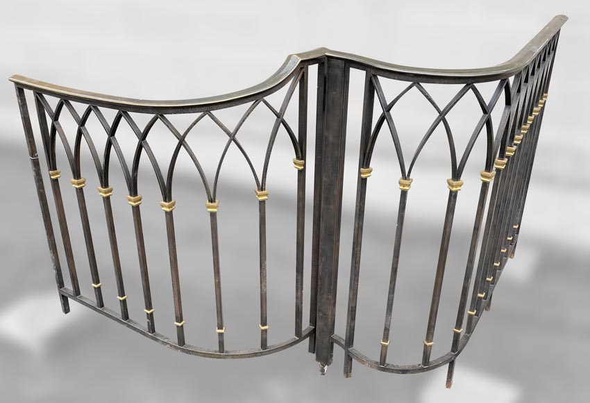 Art Deco wrought iron handrail Art Deco wrought iron handrail -5