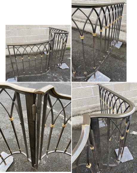 Art Deco wrought iron handrail Art Deco wrought iron handrail -6
