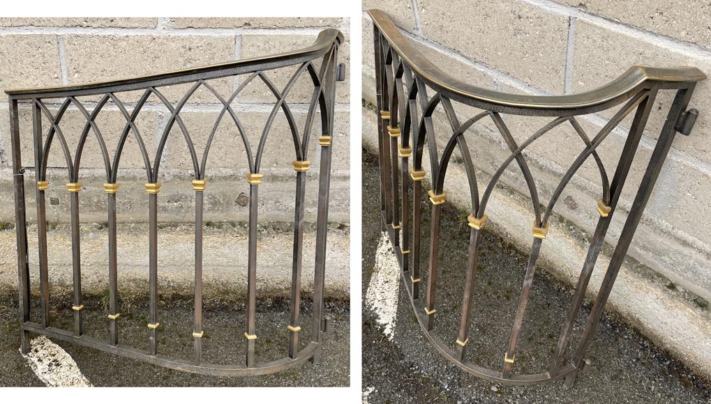Art Deco wrought iron handrail Art Deco wrought iron handrail -7