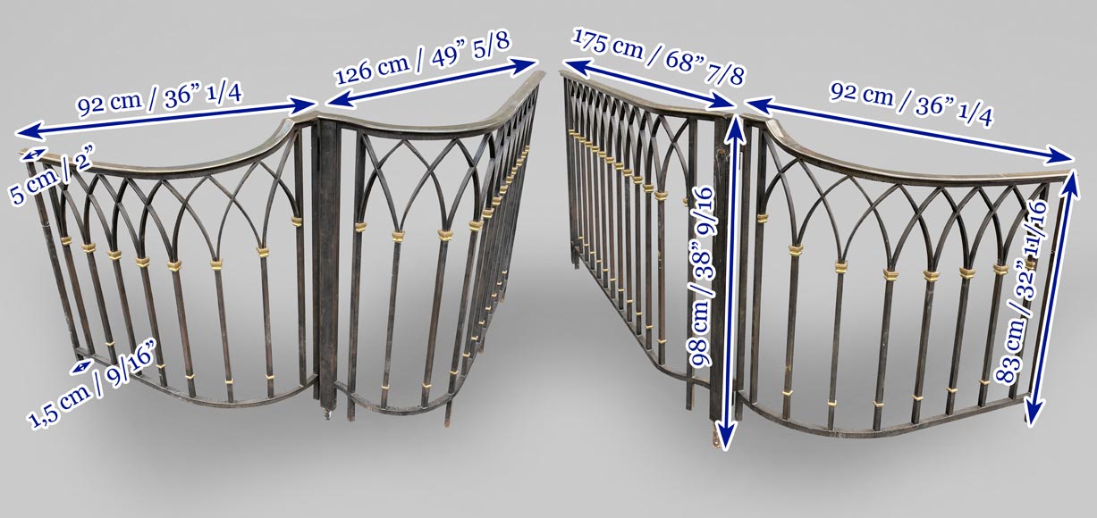 Art Deco wrought iron handrail Art Deco wrought iron handrail -9