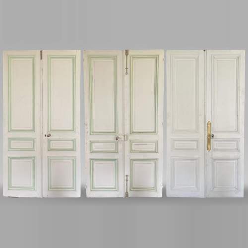 Set of 3 molded double doors