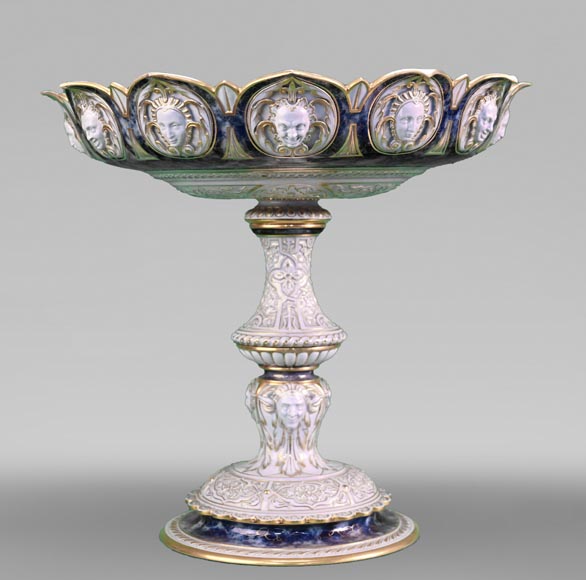 SÈVRES Manufacture, Porcelain Tazza with Masks, 1846-1863 SÈVRES Manufacture, Porcelain Tazza with Masks, 1846-1863-0