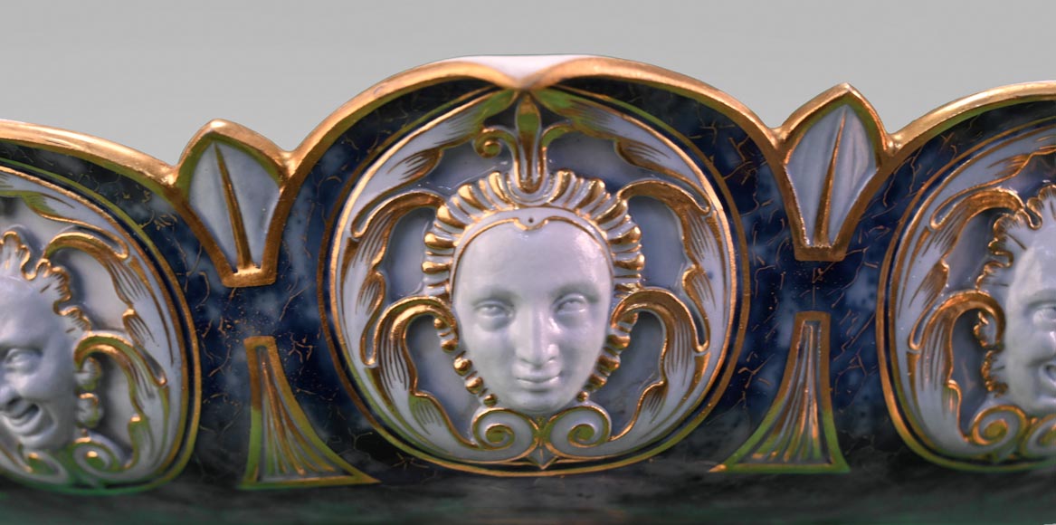 SÈVRES Manufacture, Porcelain Tazza with Masks, 1846-1863 SÈVRES Manufacture, Porcelain Tazza with Masks, 1846-1863-1