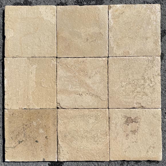 Batch of about 13,5m² of stone square tiles Batch of about 13,5m² of stone square tiles-0