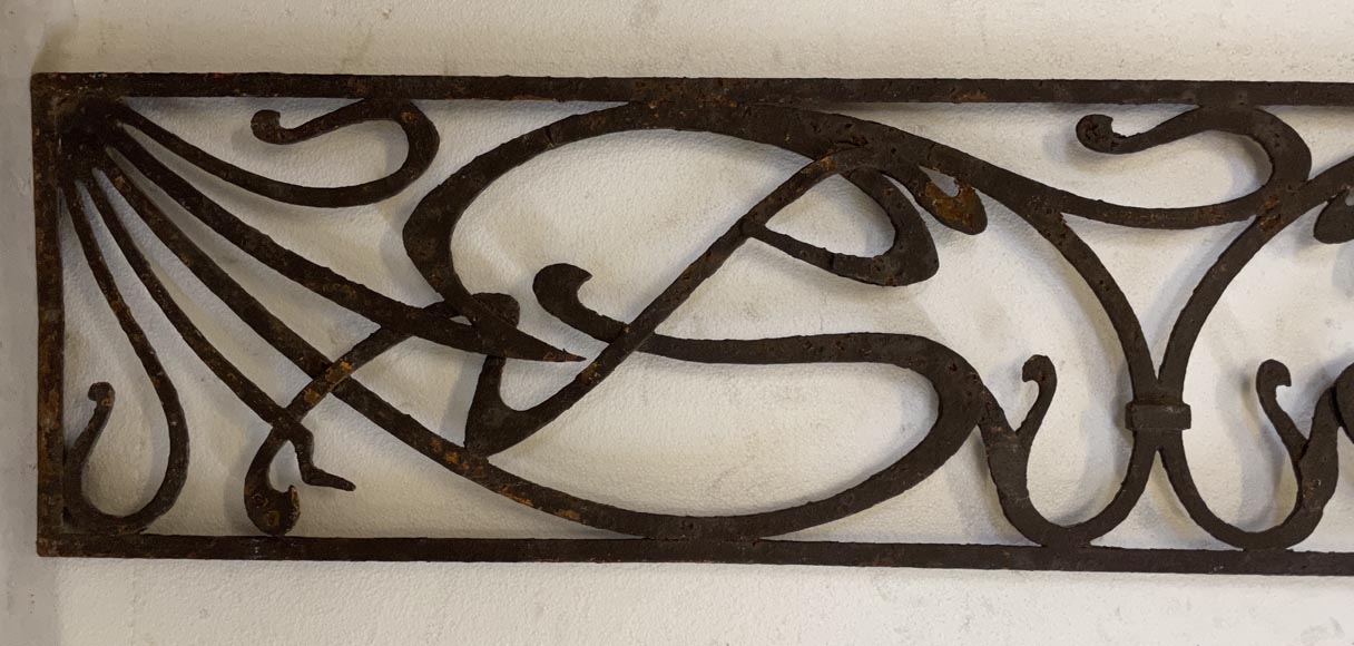Pair of two iron Art Nouveau elements Pair of two iron Art Nouveau elements-8