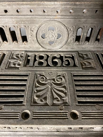 Double Quarter-Turn Staircase and Walkway in Cast Iron and Wrought Iron, 1865 Double Quarter-Turn Staircase and Walkway in Cast Iron and Wrought Iron, 1865 -1