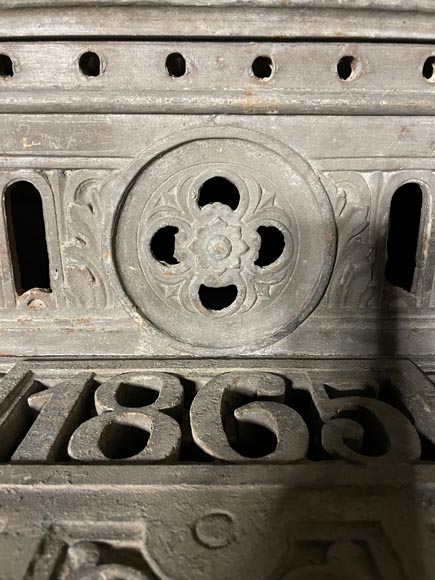 Double Quarter-Turn Staircase and Walkway in Cast Iron and Wrought Iron, 1865 Double Quarter-Turn Staircase and Walkway in Cast Iron and Wrought Iron, 1865 -2