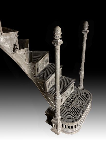 Double Quarter-Turn Staircase and Walkway in Cast Iron and Wrought Iron, 1865 Double Quarter-Turn Staircase and Walkway in Cast Iron and Wrought Iron, 1865 -4