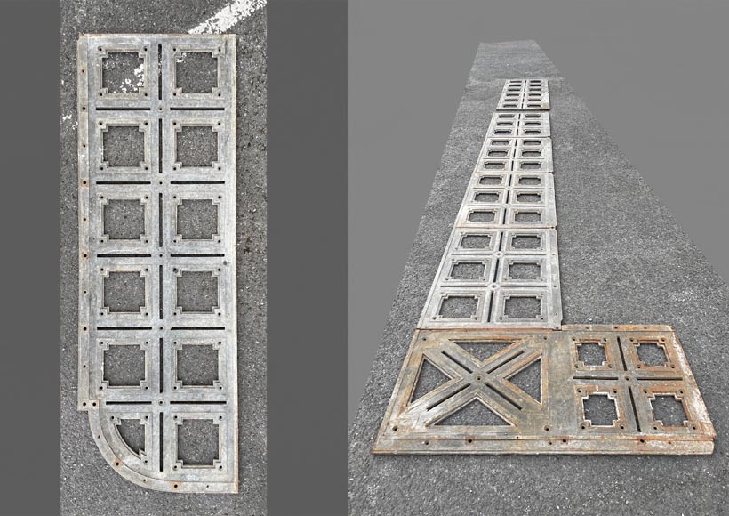 Double Quarter-Turn Staircase and Walkway in Cast Iron and Wrought Iron, 1865 Double Quarter-Turn Staircase and Walkway in Cast Iron and Wrought Iron, 1865 -11