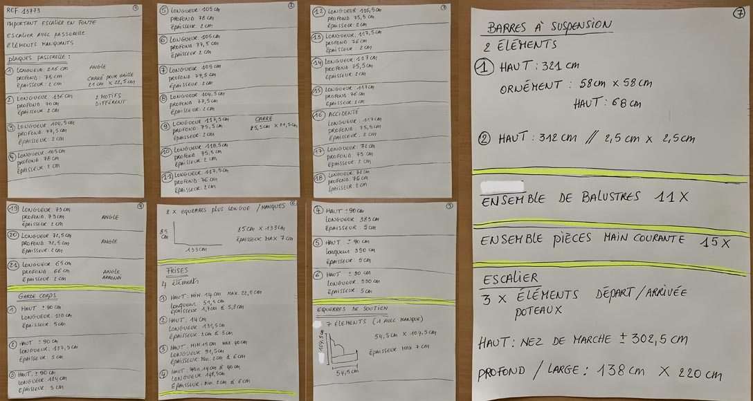 Double Quarter-Turn Staircase and Walkway in Cast Iron and Wrought Iron, 1865 Double Quarter-Turn Staircase and Walkway in Cast Iron and Wrought Iron, 1865 -15