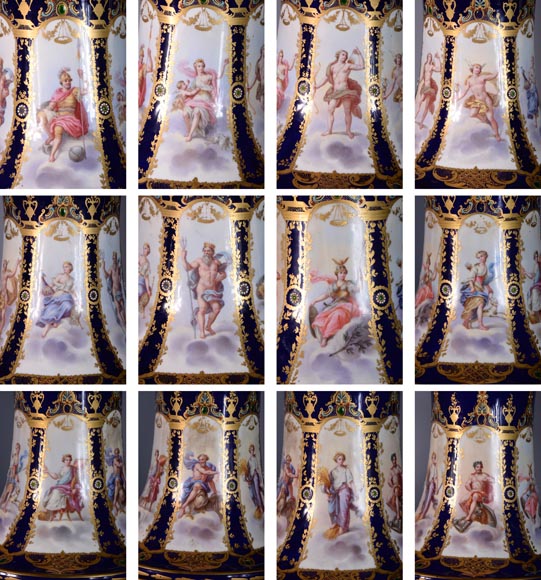 Pair of Girandoles in bronze and Sèvres porcelain Pair of Girandoles in bronze and Sèvres porcelain-7