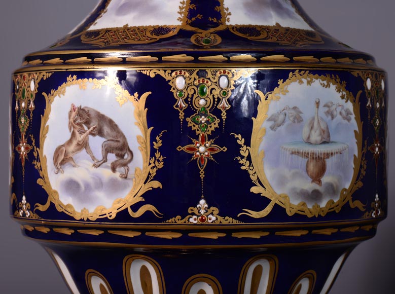 Pair of Girandoles in bronze and Sèvres porcelain Pair of Girandoles in bronze and Sèvres porcelain-9