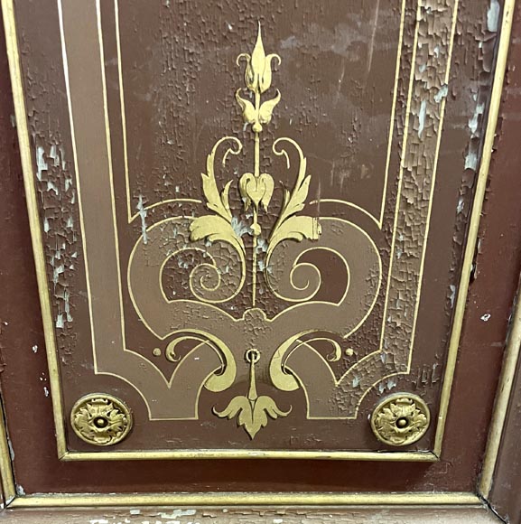 Pair of large Napoleon III painted double doors-5