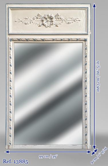 Trumeau in stucco and painted wood in the Louis XVI style Trumeau in stucco and painted wood in the Louis XVI style-6