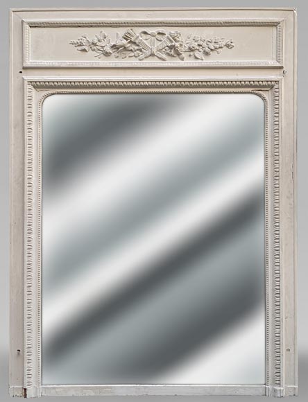 Trumeau in stucco and painted wood in the Louis XVI style Trumeau in stucco and painted wood in the Louis XVI style-0