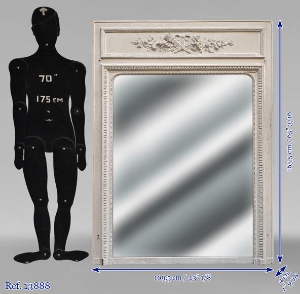 Trumeau in stucco and painted wood in the Louis XVI style Trumeau in stucco and painted wood in the Louis XVI style-5