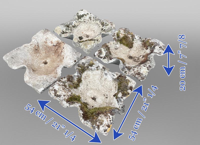 Set of 19 Concrete Planters in Willy Guhl Style Set of 19 Concrete Planters in Willy Guhl Style-7