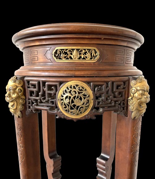 L’Escalier de Cristal – Japoniste guéridon in exotic wood and gilt bronze L’Escalier de Cristal – Japoniste guéridon in exotic wood and gilt bronze-3