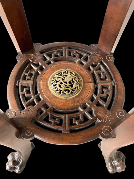 L’Escalier de Cristal – Japoniste guéridon in exotic wood and gilt bronze L’Escalier de Cristal – Japoniste guéridon in exotic wood and gilt bronze-6