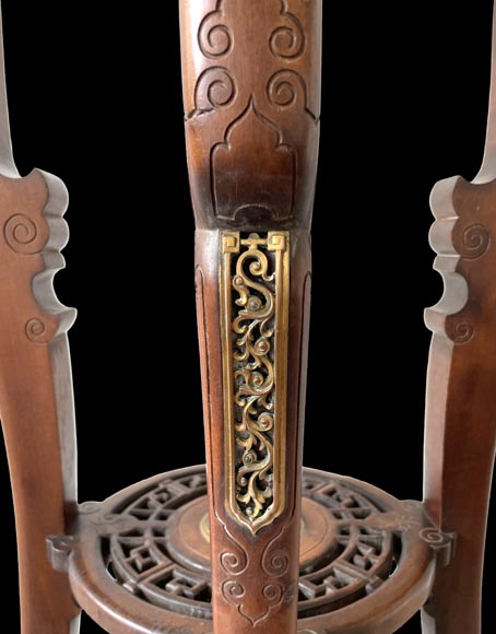 L’Escalier de Cristal – Japoniste guéridon in exotic wood and gilt bronze L’Escalier de Cristal – Japoniste guéridon in exotic wood and gilt bronze-7