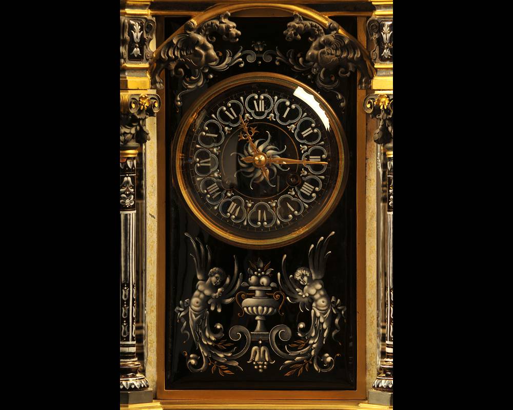 Paul SOYER, Bronze, Gilded Bronze and Enameled Clock, circa 1860 Paul SOYER, Bronze, Gilded Bronze and Enameled Clock, circa 1860-2