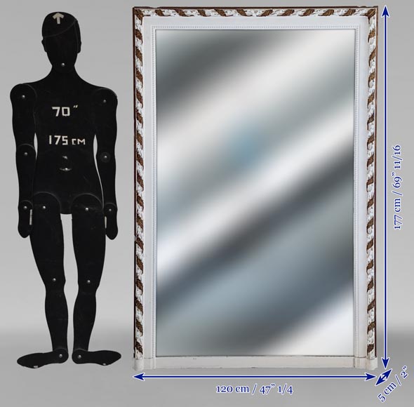 Louis XVI style trumeau with plant frieze decoration Louis XVI style trumeau with plant frieze decoration-6