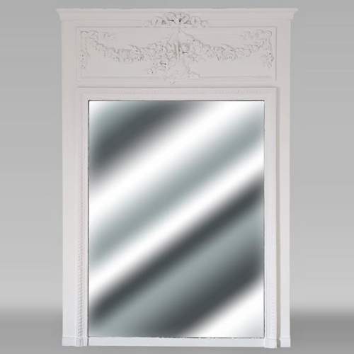 Louis XVI style trumeau with floral basket decoration