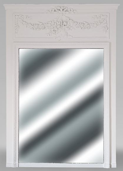 Louis XVI style trumeau with floral basket decoration Louis XVI style trumeau with floral basket decoration-0