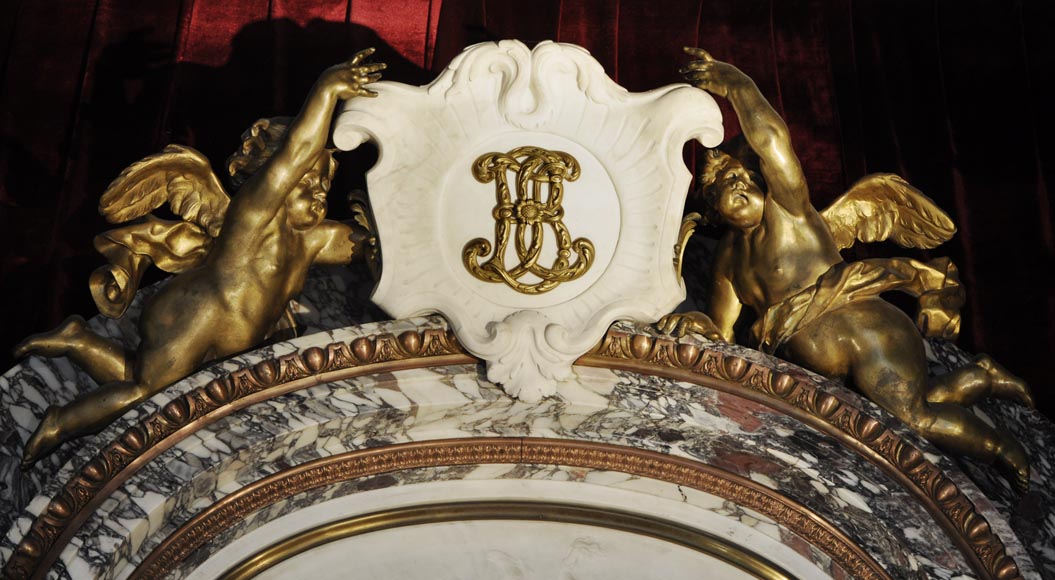 Extraordinary monumental fireplace signed by Jules Allard and Louis Ardisson coming from the Berwind Estate, Fifth Avenue, New York Extraordinary monumental fireplace signed by Jules Allard and Louis Ardisson coming from the Berwind Estate, Fifth Avenue, New York-12