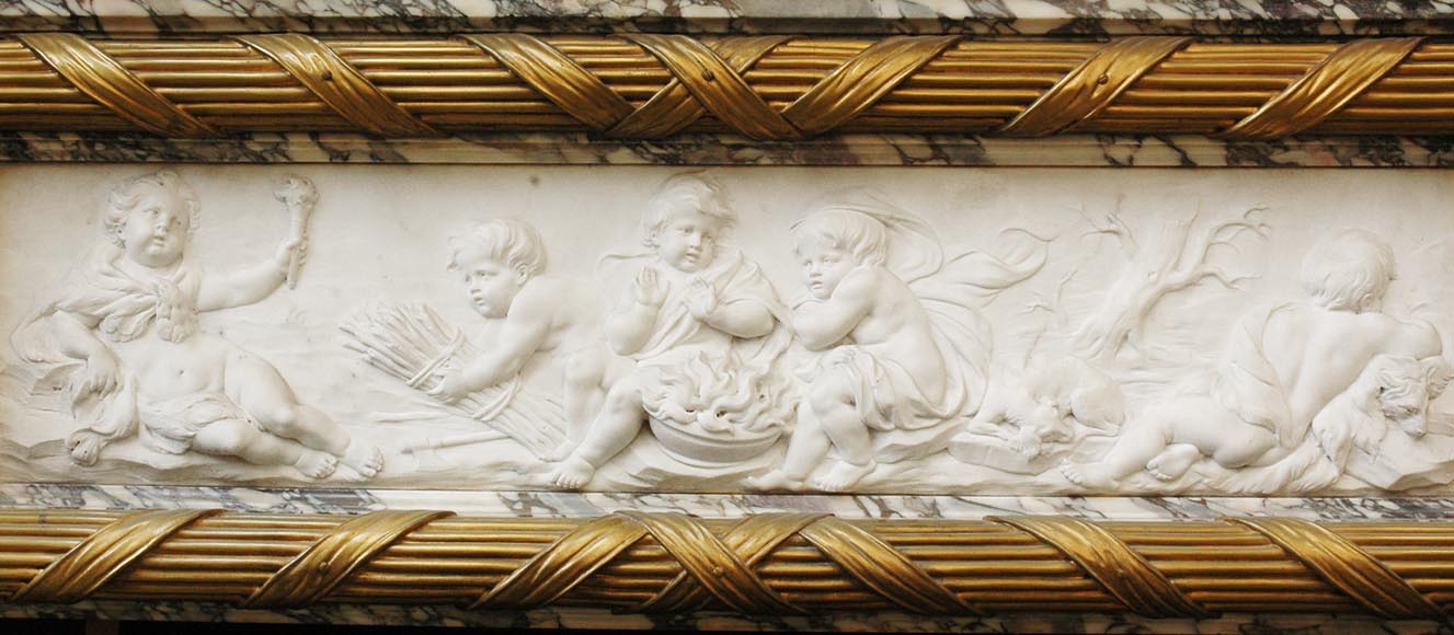 Extraordinary monumental fireplace signed by Jules Allard and Louis Ardisson coming from the Berwind Estate, Fifth Avenue, New York Extraordinary monumental fireplace signed by Jules Allard and Louis Ardisson coming from the Berwind Estate, Fifth Avenue, New York-13