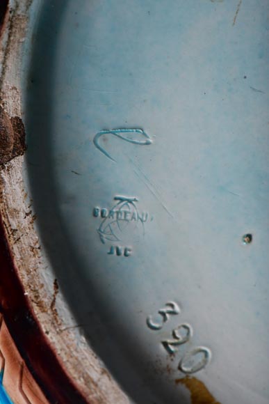 JULES VIEILLARD & COMPAGNIE, large Japanese-style cachepot in Bordeaux earthenware with polychrome enamel decoration JULES VIEILLARD & COMPAGNIE, large Japanese-style cachepot in Bordeaux earthenware with polychrome enamel decoration-4