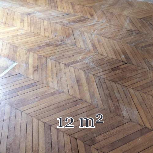 12 m² lot of herringbone parquet