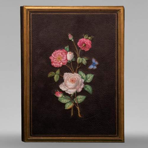 A briefcase with precious porcelain decoration by Julien-Nicolas RIVART