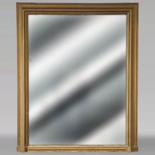 Louis XVI style moulded trumeau, gilded paintwork