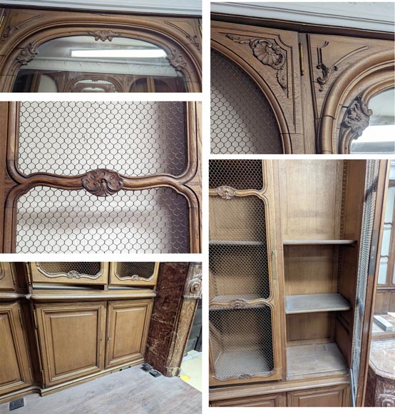 Louis XV style oak paneling and bookcase Louis XV style oak paneling and bookcase-5