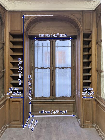 Louis XV style oak paneling and bookcase Louis XV style oak paneling and bookcase-21