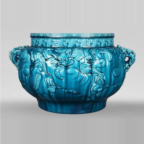 Théodore DECK, Large vase of Far Eastern inspiration, late 19th century