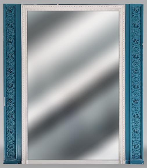 Louis XVI style trumeau with floral and rose decorations Louis XVI style trumeau with floral and rose decorations-0