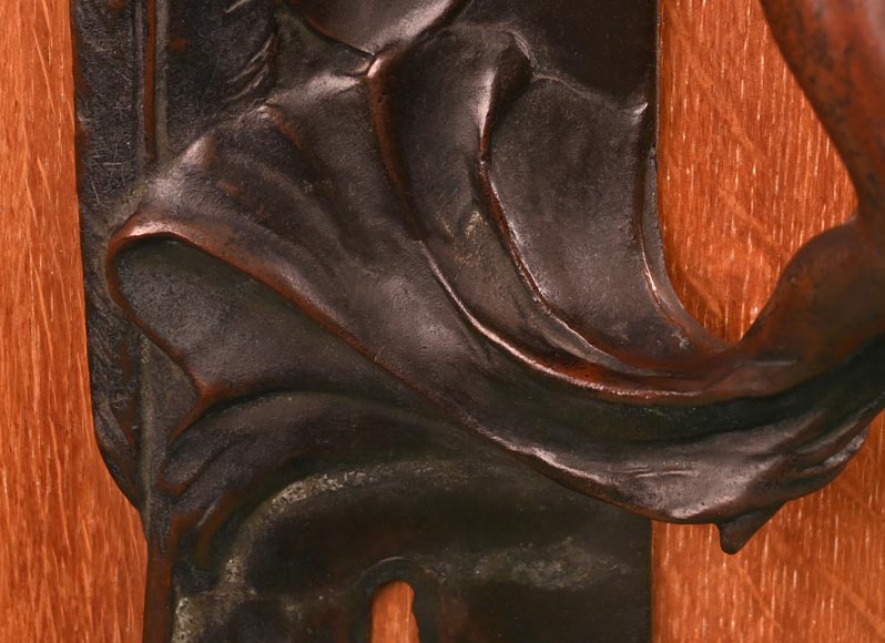 Pierre BRAECKE, Art Nouveau style handle with the inscription “L. Solvay”, 1901 Pierre BRAECKE, Art Nouveau style handle with the inscription “L. Solvay”, 1901-3