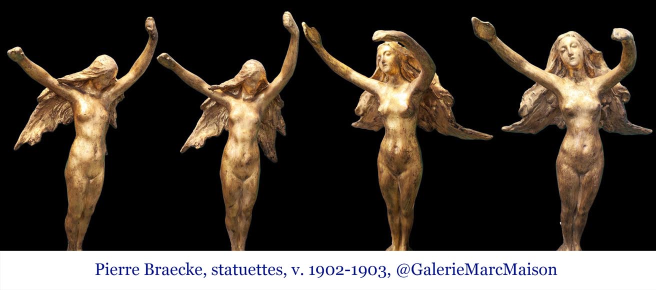 Pierre BRAECKE, Art Nouveau style handle with the inscription “L. Solvay”, 1901 Pierre BRAECKE, Art Nouveau style handle with the inscription “L. Solvay”, 1901-4