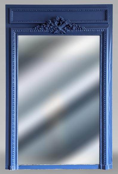 Small Louis XVI style trumeau decorated with quiver and torch Small Louis XVI style trumeau decorated with quiver and torch-0