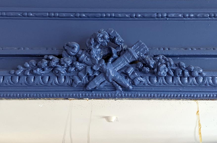 Small Louis XVI style trumeau decorated with quiver and torch Small Louis XVI style trumeau decorated with quiver and torch-1