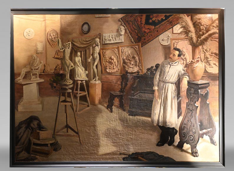 Italian School, 19th Century – The Sculptor’s Studio-0