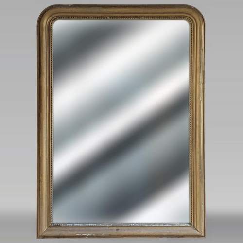 Louis Philippe style trumeau with pearl decoration, bronzine 