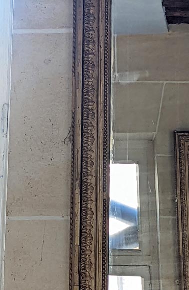 Large painted Louis XVI style overmantel with double laurel crown Large painted Louis XVI style overmantel with double laurel crown-2