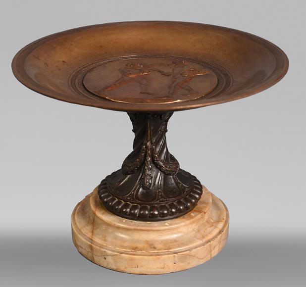 Bronze cup decorated with a boxing match Bronze cup decorated with a boxing match-0