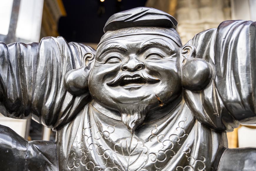 Pair of Japanese Carved Armchairs – Ebisu and Daikoku Pair of Japanese Carved Armchairs – Ebisu and Daikoku-3