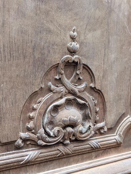 Napoleon III-style oak double door with shell decoration Napoleon III-style oak double door with shell decoration-5