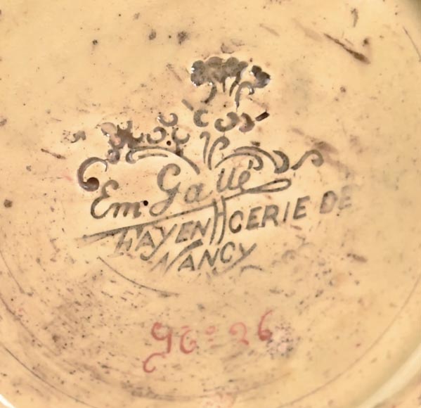 Flowers and golden spangles, an exceptional ceramic vase by Emile GALLÉ Flowers and golden spangles, an exceptional ceramic vase by Emile GALLÉ-9