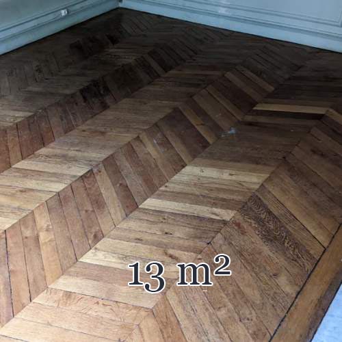 13 m² lot of herringbone parquet